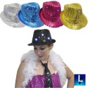 Chapeau lumineux paillettes justin pailleté