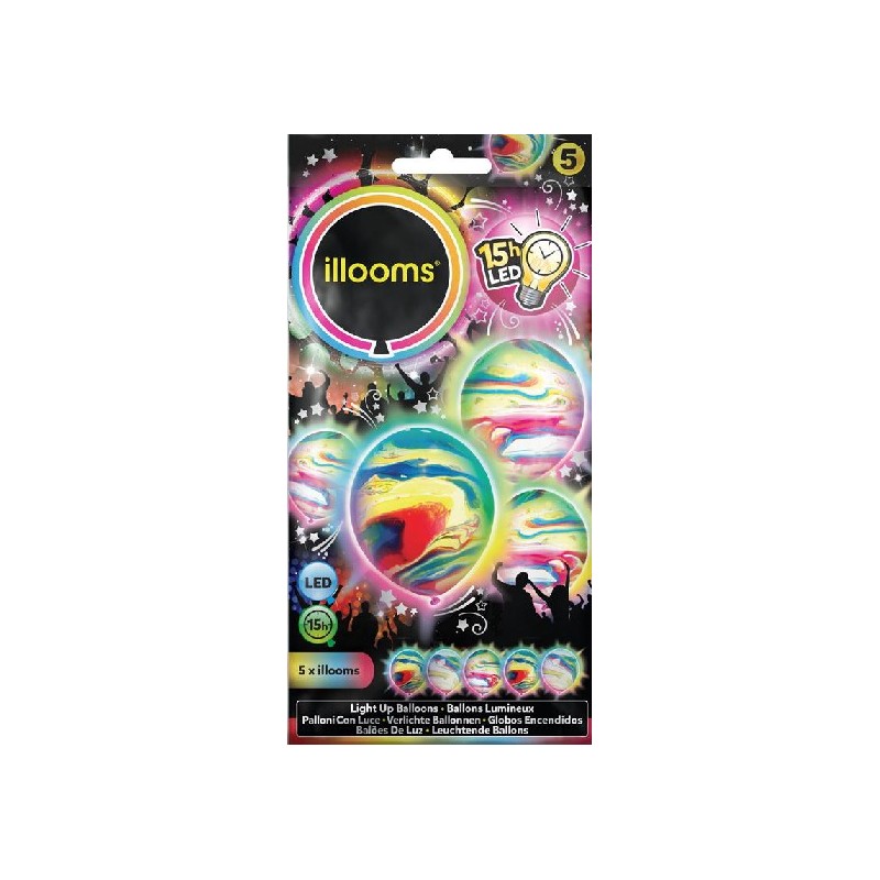 Ballon lumineux marbrés led -illooms Articles Led