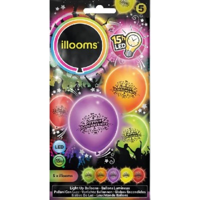 Ballon lumineux joyeux anniversaire led -illooms Articles Led