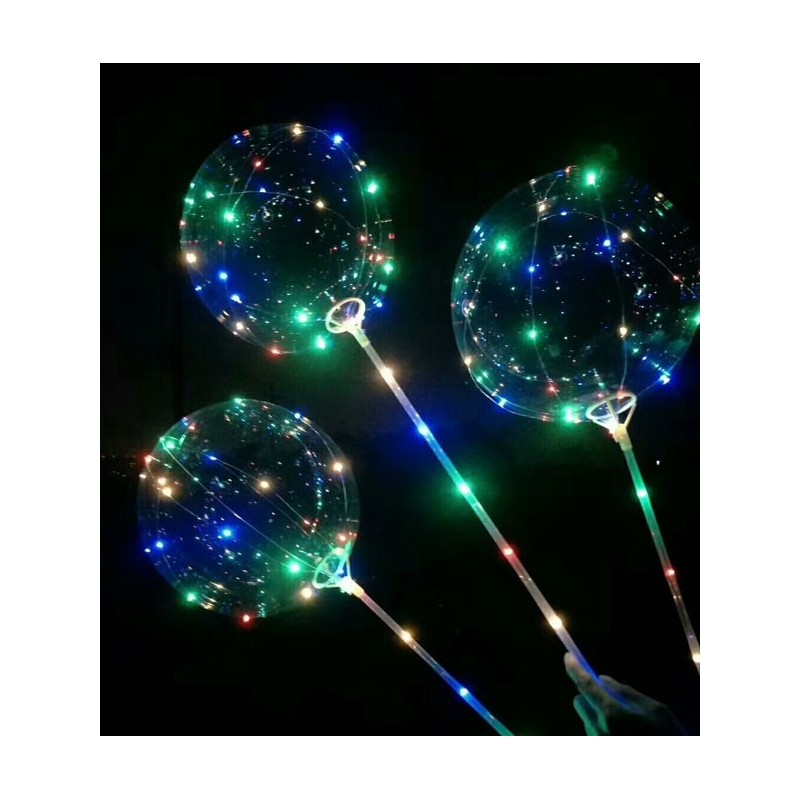 5pcs Ballons Ballons Lumineux, Ballons Led Avec Ballons Bâton, Ballon Led  Coloré, Ballons Led Hélium, Led Guirlande Lumineuse Colorée. 