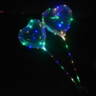 Ballon guirlande lumineux coeur avec bâton lumineux led Articles Led