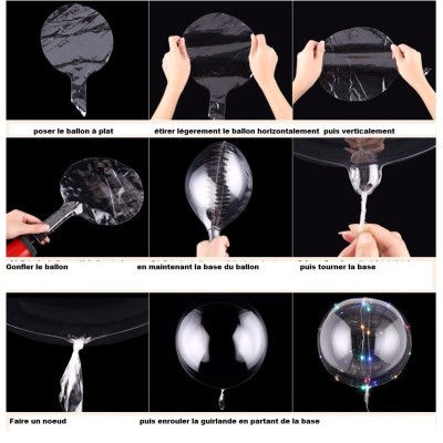 Ballon guirlande lumineux étoile avec bâton lumineux led Articles Led