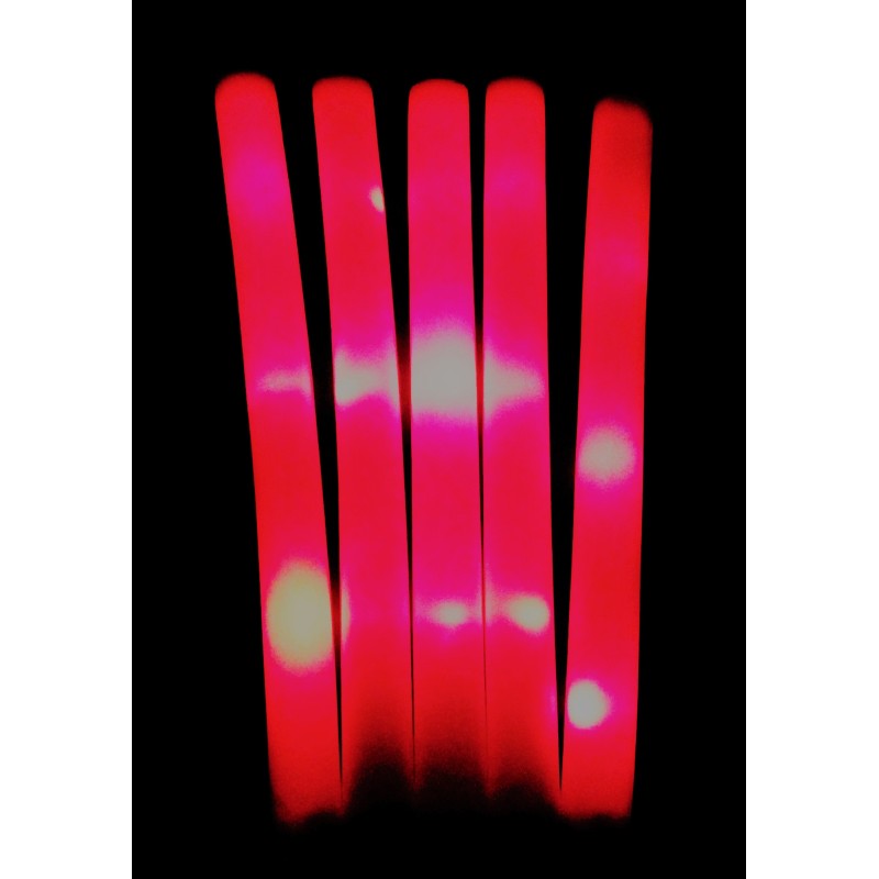 Bâton lumineux leds mousse rouge tap tap lumineux Articles Led