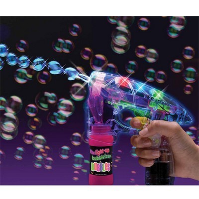 PISTOLET A BULLES A LED (Pistolet 15 cm - 2 coloris) Mécanique et lumineux