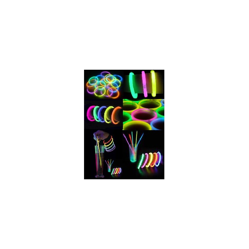 Bracelets fluo VERTS Pack de 100-Deco Lumineuse