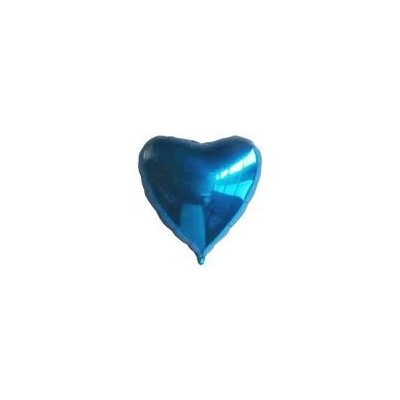 Ballon coeur hélium bleu Accueil