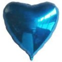 Ballon coeur hélium bleu Accueil
