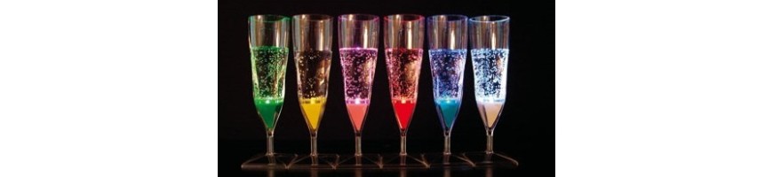 verre lumineux seau à chamagne lumineux glaçon lumineux 